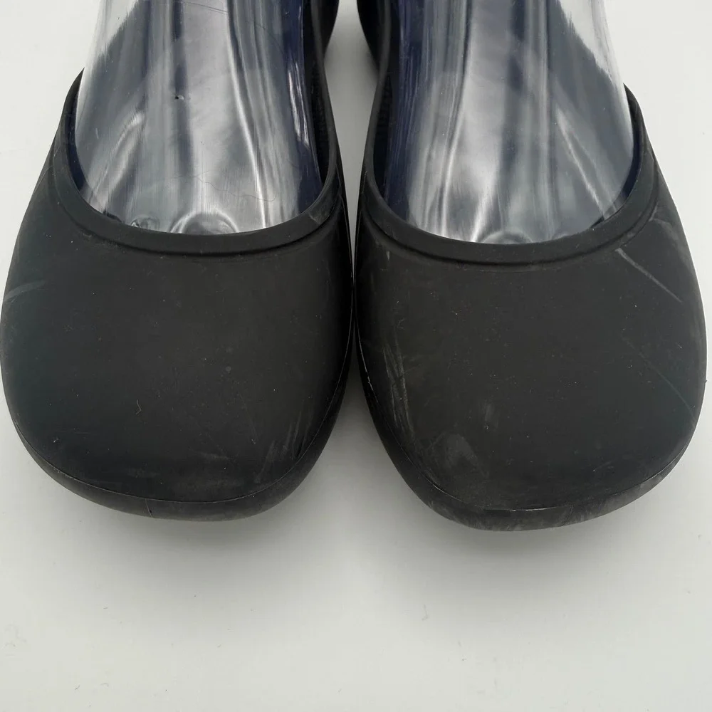 Women's Crocs Brooklyn Black Ballet Dance Dress Flat Slip-On‎ Shoes Size 7